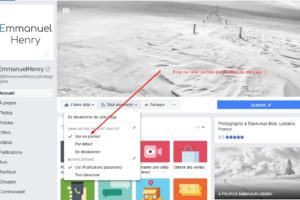 page facebook